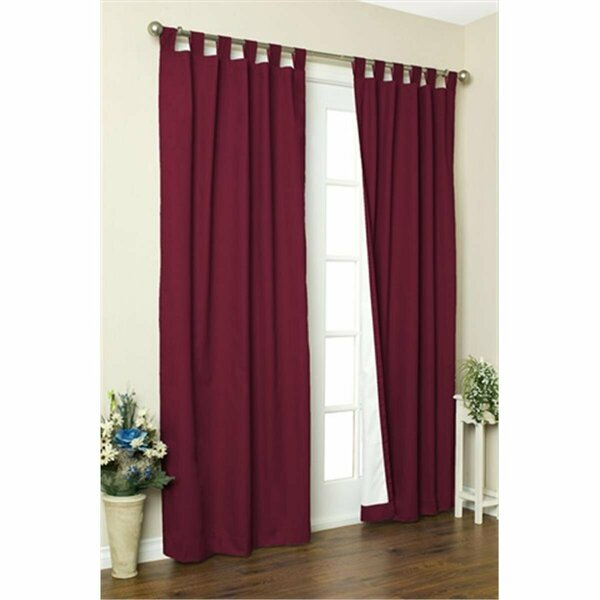Commonwealth Home Fashions Thermalogic Insulated Solid Color Tab Top Curtain Pairs 63 in., Burgundy 70292-153-803-63